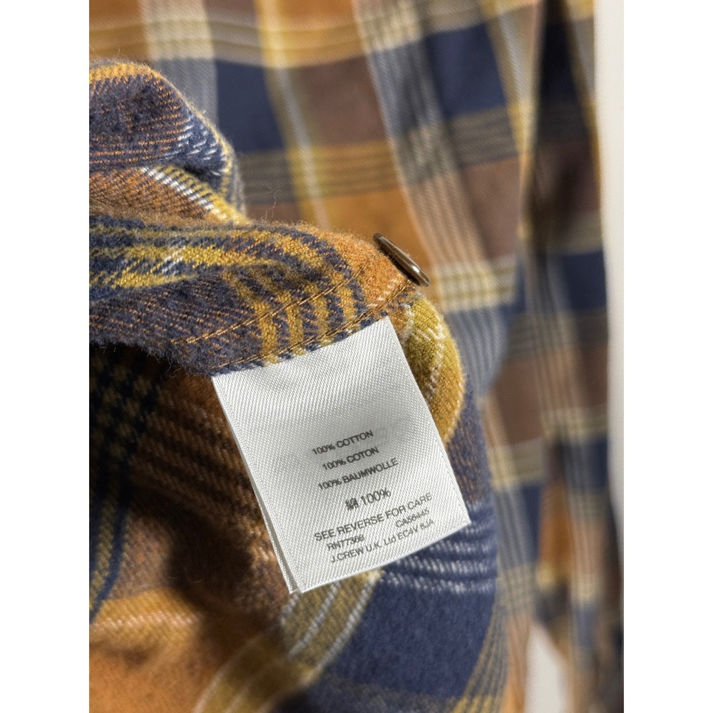 Wallace & Barnes Mens Classic Plaid Flannel Shirt Button Down Long Sleeve Size M - Picture 7 of 9